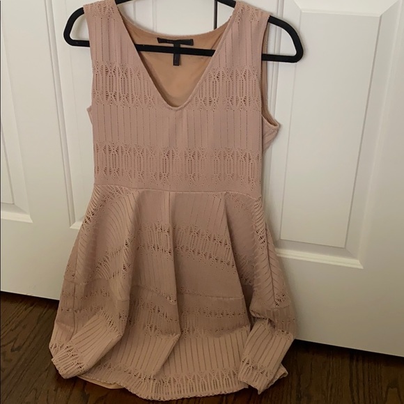 bcbg beige dress